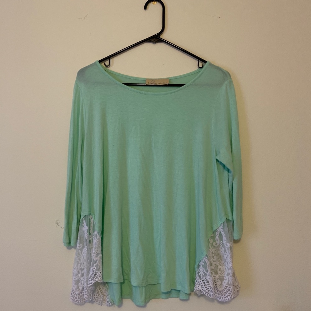 Teal blouse from Francescas